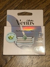 Gillette Venus For Pubic Hair & Skin, 4 Razor Blades Cartridges