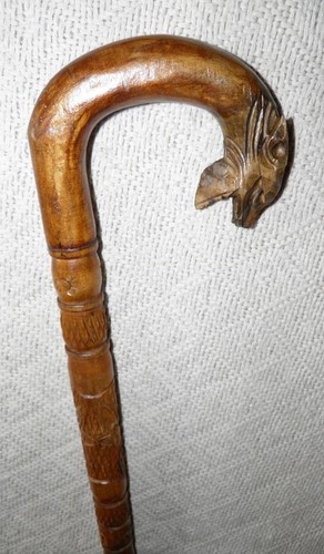 Antique fruit wood walking - wood,
