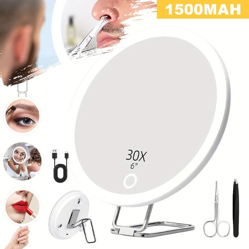 30x magnifying mirror - magnifying, led