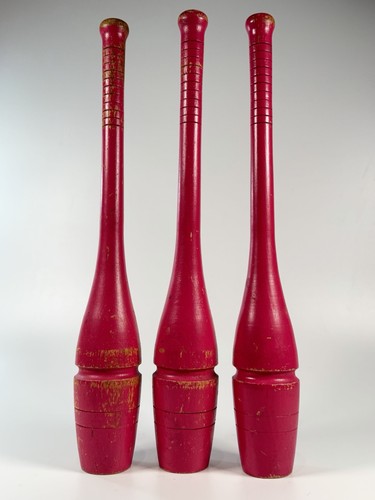 Vintage wooden juggling clubs - vintage,