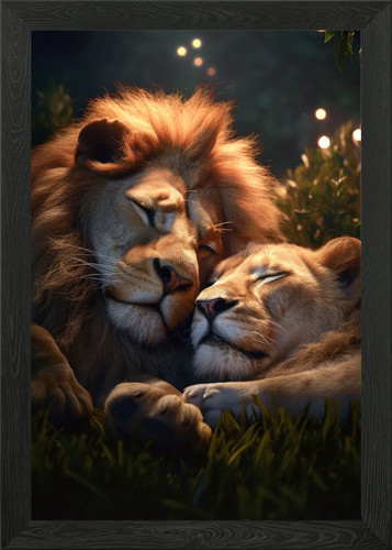 Lion and lioness love - in,