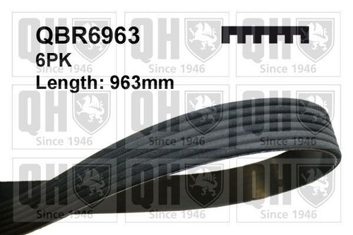 Qbr6963 ribbed belt fits - belt,