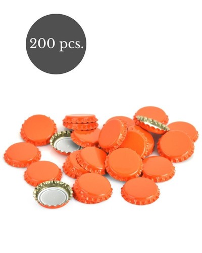 200 orange crown caps - 200, x