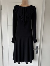 Vitnage Frank Usher London Long Black Dress Size Size Uk 38