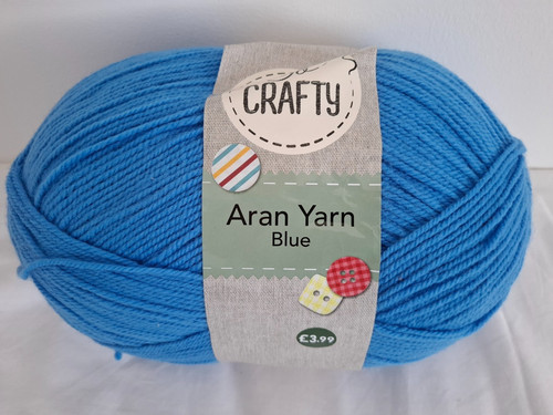 400g blue aran yarn - blue, (so