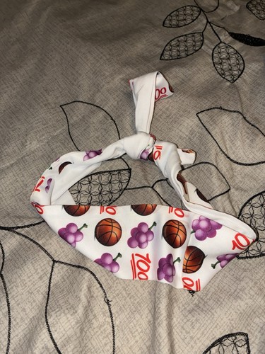 White fabric tie headband - fabric,
