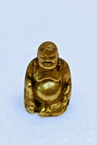 Vintage brass seated laughing - brass,
