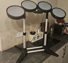 Xbox 360/Pc Rock Band Drum Kit, Pedal and Drumstick- Tested, Working On Pc