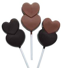 Lollipop Mould Double Heart Shape Chocolate Candy & Sticks By Kitchen Craft UK