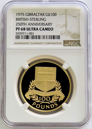 1975 gold gibraltar 750 - 750, minted
