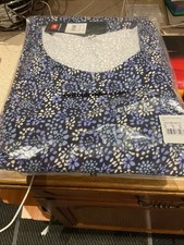 Cotton Traders Size 20 Jersey Print Midi Dress. Navy New In Bag