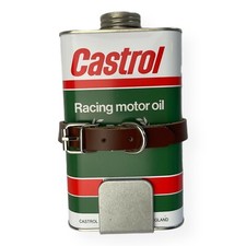 Vespa PX PE T5 Spare Wheel Holder Mounted Oil Can Holder With Castro Oil Can
