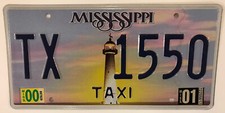 TAXI license plate Cab Limo