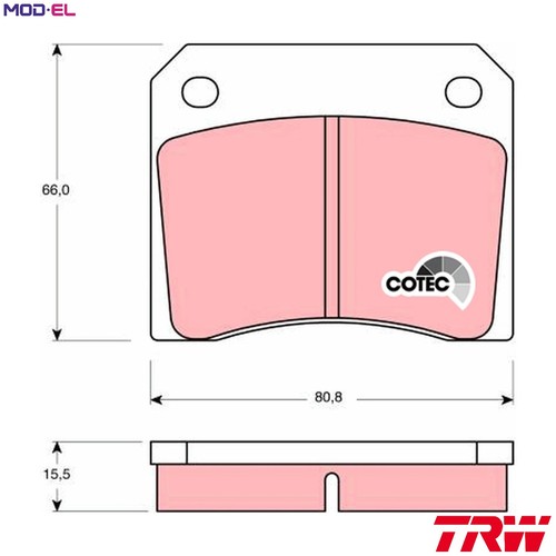 Brake pad set - pad,