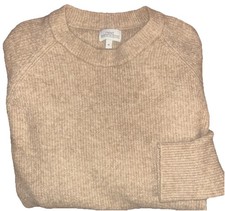 Next Men’s Knitwear - Wool Blend Jumper Sweater Size M Light Brown Crew Neck new