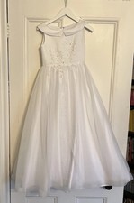 Linzi Jay Dress White Age 7