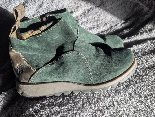 Fly london green suede - green,