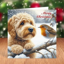 Cockapoo Dog Christmas Card