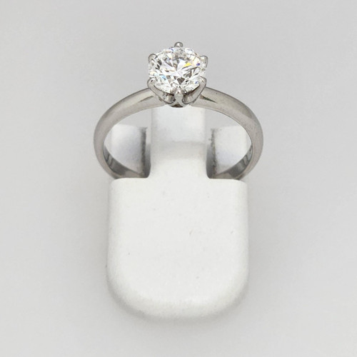 18ct white gold round - gold,