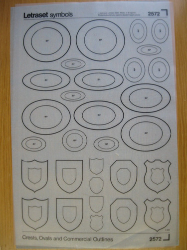 Letraset crests ovals - letraset, crests,
