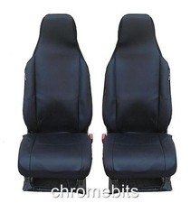 FRONT BLACK FABRIC SEAT COVERS 1+1 FOR OPEL VAUXHALL CORSA C D ASTRA G H J 