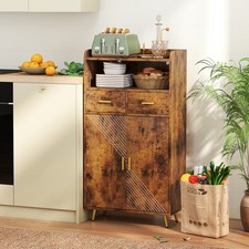Sideboard Buffet Cabinet with 2 Doors 2 Drawers Brown