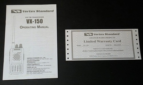Rare new vertex 150 vhf - rare!, fm