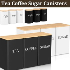 3 x Round Metal Coffee Tea