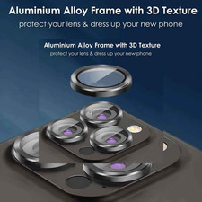 Camera Lens Protector for iPhone 17 14 15 16 Pro Max Metal Ring Glass Lens Cover