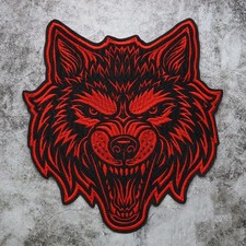 Large Roaring Red Wolf