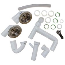 1.5 Bowl Stainless Steel & Granite Kitchen Sink Waste Kit