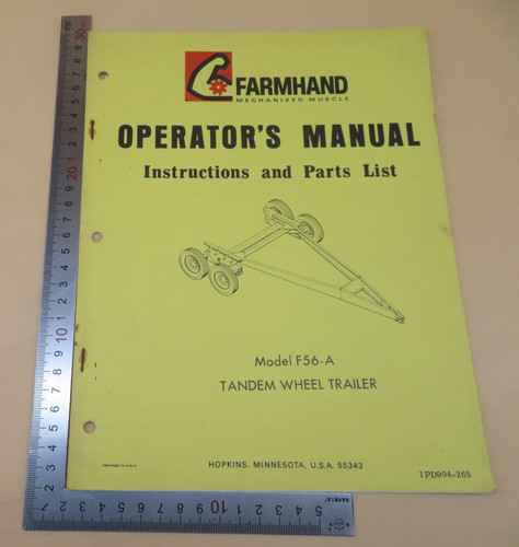 Farmhand operators manual - farmhand,