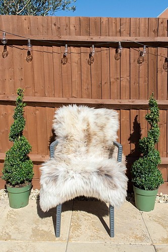 Rare natural sheepskin - natural,