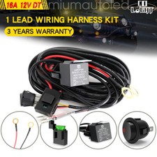 1-Lead Wiring Harness Kit ON-OFF Rocker Switch Relay LED Work Light Pods Bar 12V