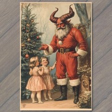 FLATCARD Krampus Santa Strange
