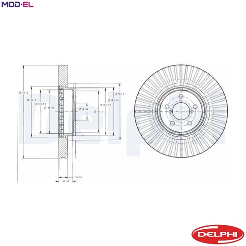 Brake disc bg9105 - brake, for