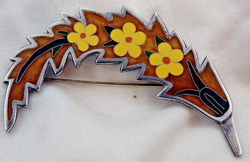 Vintage cloisonne enamel - enamel, on