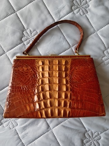 Vintage alligator handbag - vintage,