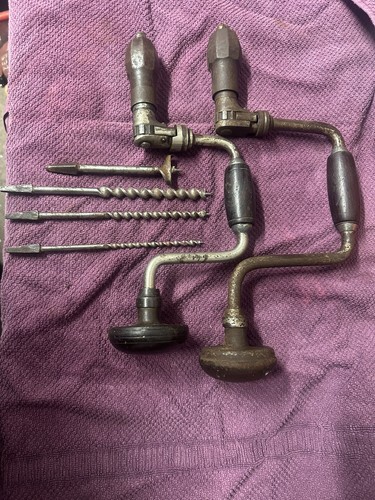 Hand brace drill - 2x, &