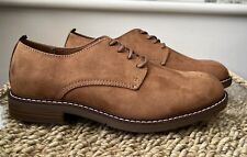M&S FAUX SUEDE LACE UP CASUAL SHOES TAN BROWN COLOUR SIZE UK 6  NEW WITH TAGS