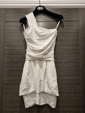 Gorgeous Couture Short White, One shoulder Dress, Size Small, Comes with Box