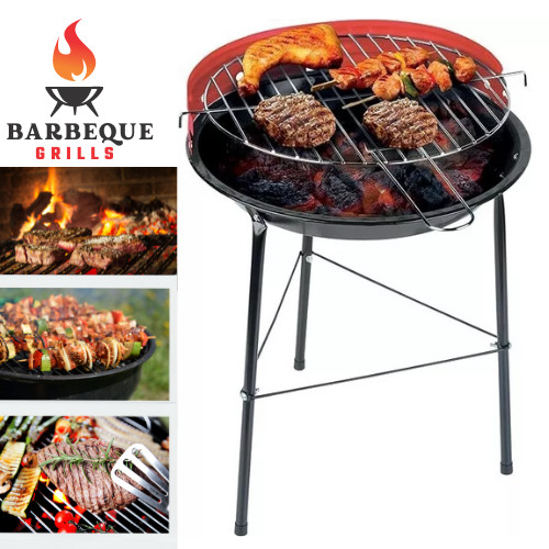 33cm portable round barbecue - 33cm,