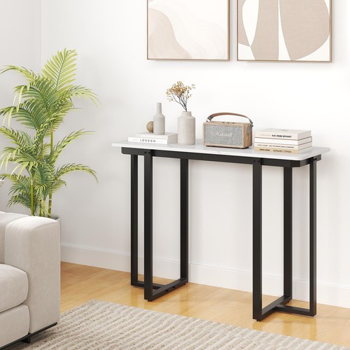 Console table with faux - table,
