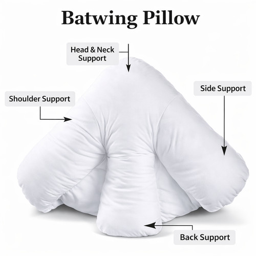 Batwing pillow support for - batwing,