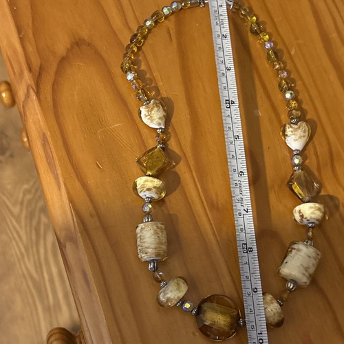 Vintage amber topaz artglass - /topaz,