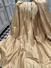 Pure Dupion Silk Curtains, Light Gold 49" W x 65" L , PRISTINE, (LOT 1) 3prs
