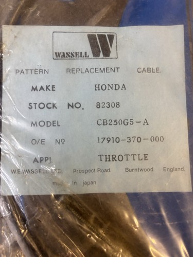 Honda cb250 new throttle - new,