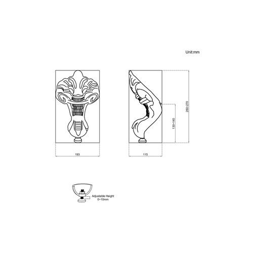 Set chrome ball claw - ball,