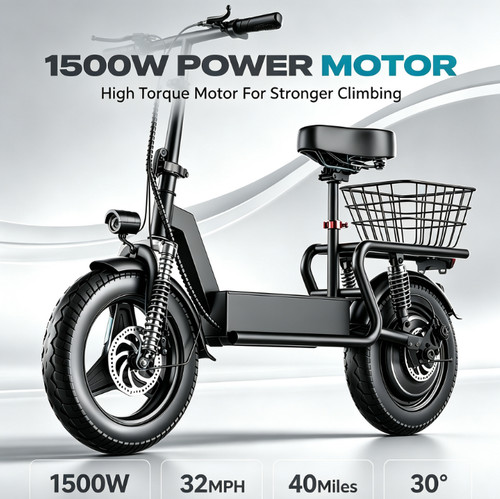 Electric scooter with - electric, seat