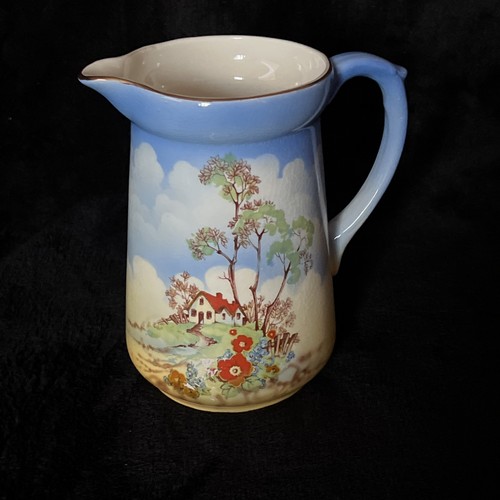 Vintage jug pastel blue with - jug,